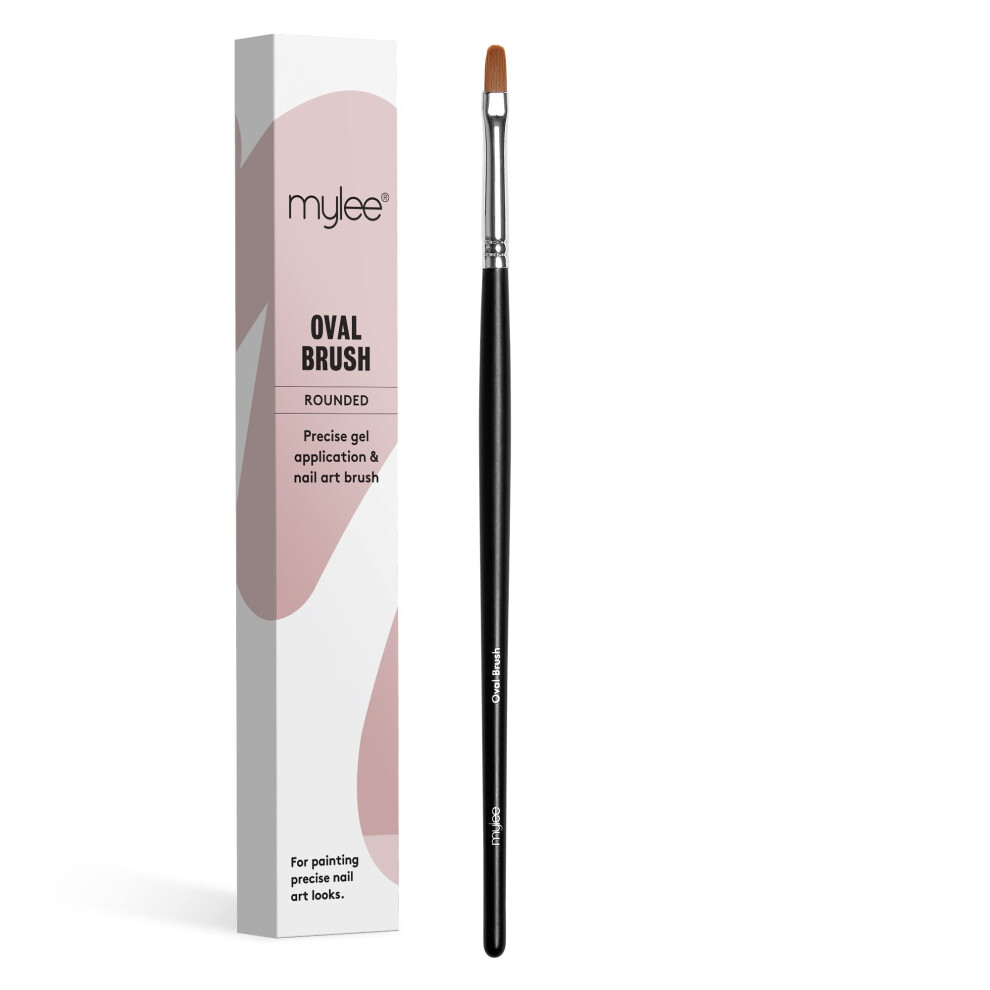 Mylee Brush For Gel Nail Art & Polish Application, 7 Designs, Oval, Angled, Ombre, Fine, Professional Quality Manicure Painting Tool