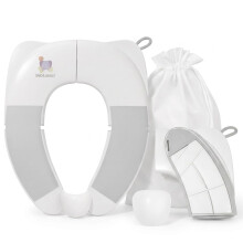 Bebamour Foldable Toddler Toilet Seat, Portable Travel Potty Training Seat with Non-Slip Pads & Splash Guard