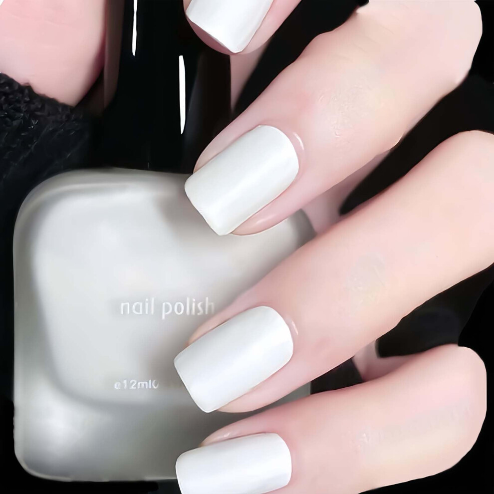 Kkwoter White Nail Polish, Matte Nail Polish, Quick-Drying, No Need For Uv Curing, Perfect For Women During Winter Or Christmas