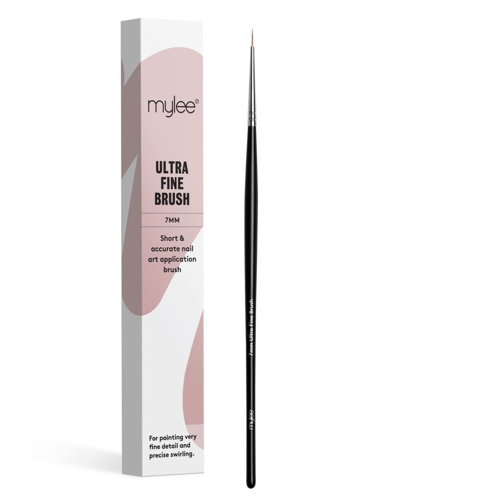 Mylee Brush For Gel Nail Art & Polish Application, 7 Designs, Oval, Angled, Ombre, Fine, Professional Quality Manicure Painting Tool