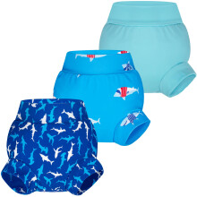 BIG ELEPHANT Baby Swim Diapers 3pcs, Reusable Adjustable Washable Waterproof Swimming Diaper for Boy's and Girl's, 5T
