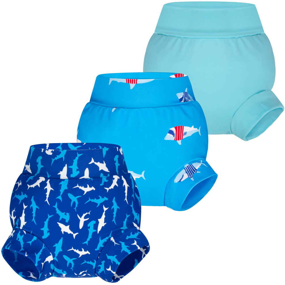 Baby Swim Diapers 3Pcs, Reusable Adjustable Washable Waterproof Swimming Diaper For Boy's And Girl's, 2T Big Elephant