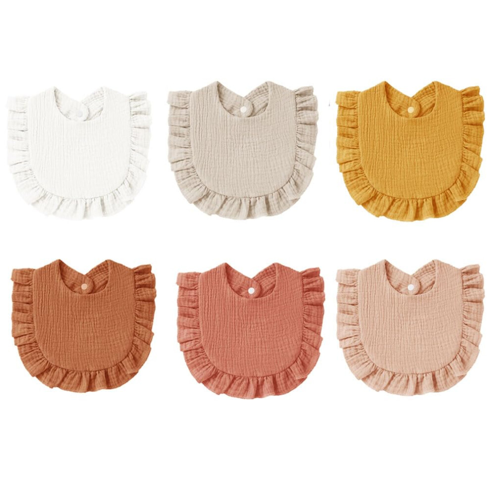 Oaygat 6 Pcs Baby Dribble Bibs Drool Bibsinfant Teething Soft And Absorbent With Adjustable Snaps Cotton Baby Bandana Drool Bibs For Unisex Baby