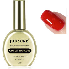 JODSONE Gel Top Coat - 16.5ml Clear Glass Top Coat Gel Nail Polish No Wipe, High Toughness