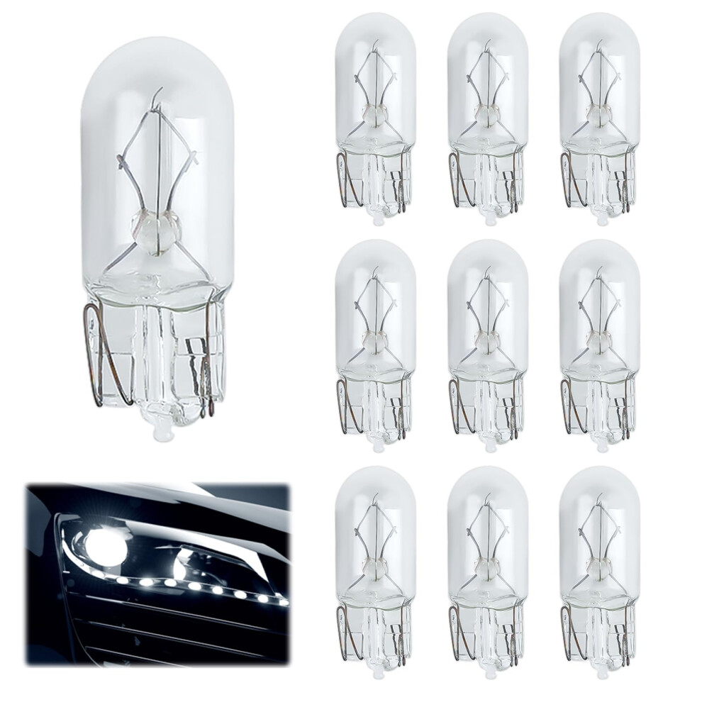 10 Packs 501 W5w T10 Car Bulbs, Side Car Bulbs, W5w Bulb For Enhanced Interior & Exterior Ing, 12V 5W Car Bulbs Light 5051226420542