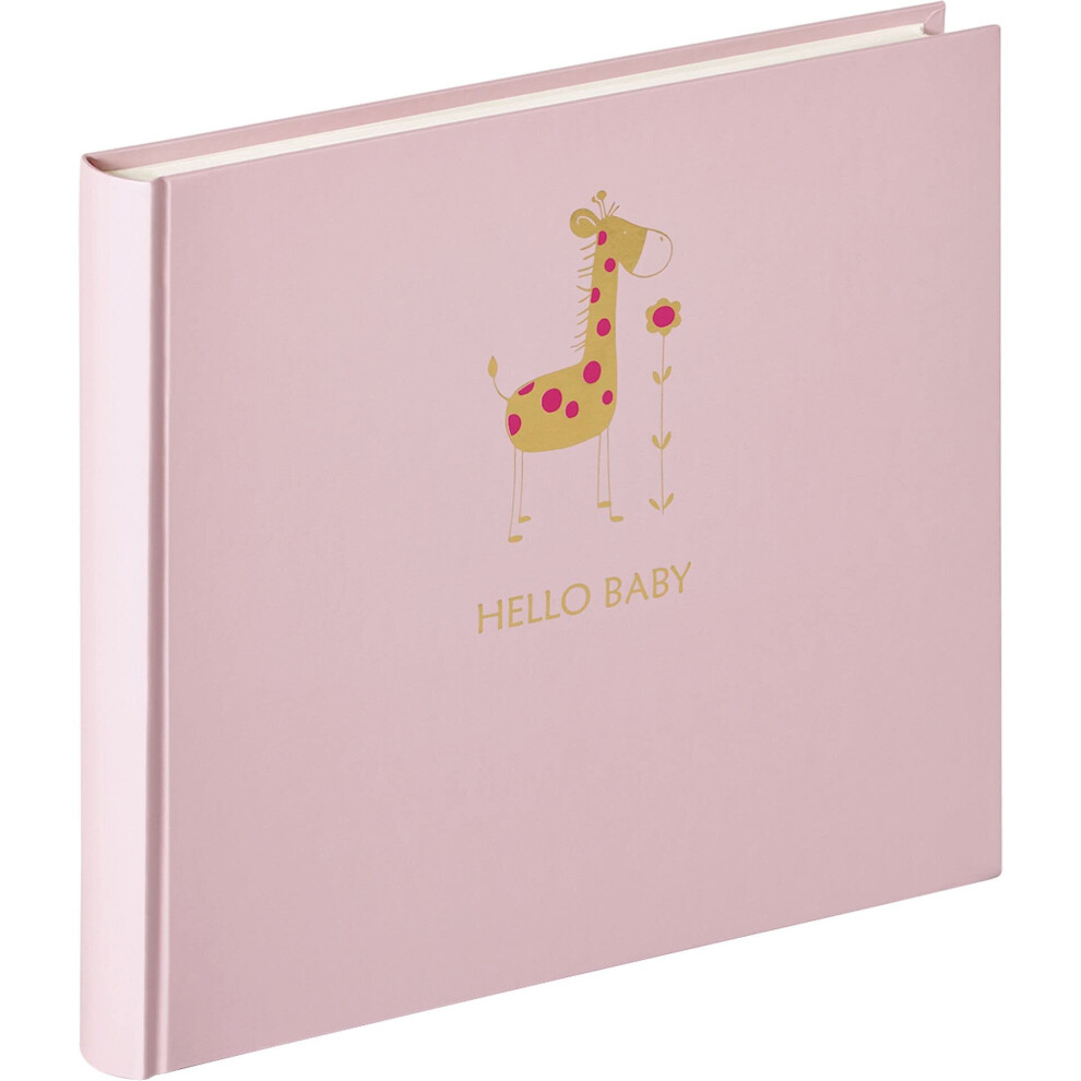 Photo Album 28 X 25 Cm Baby Album With Embossing, Baby Animal Uk-148-R Pink Walther Design