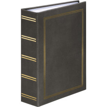 Hama London Memo Slip-in Photo Album 16 x 20.5cm (for 200 Photos 9 x 13 cm Format), Grey