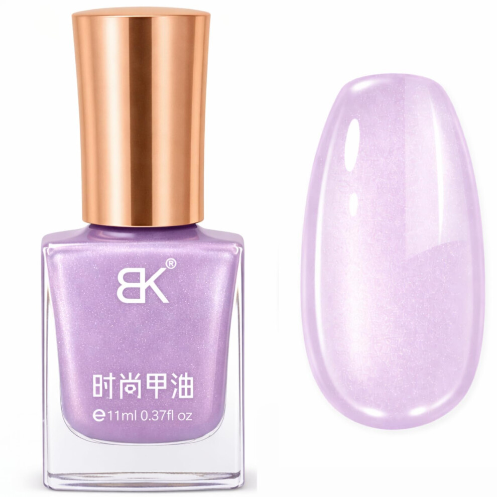 Huaian White,Purple Pearl Nail Polish - Purple Pearl Nail Varnish - Quick Drying Nail Polish - Iridescent Chameleon Shimmer Nail Colour - Holographic Aurora High Shine