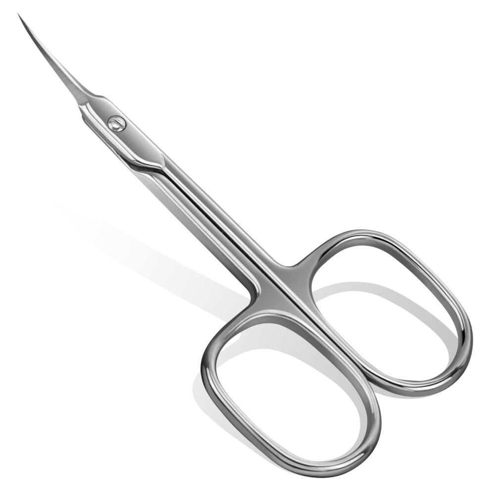 Cgbe Cuticle Scissors With Curved Tip, Stainless Steel Cuticle Scissors Extra Fine