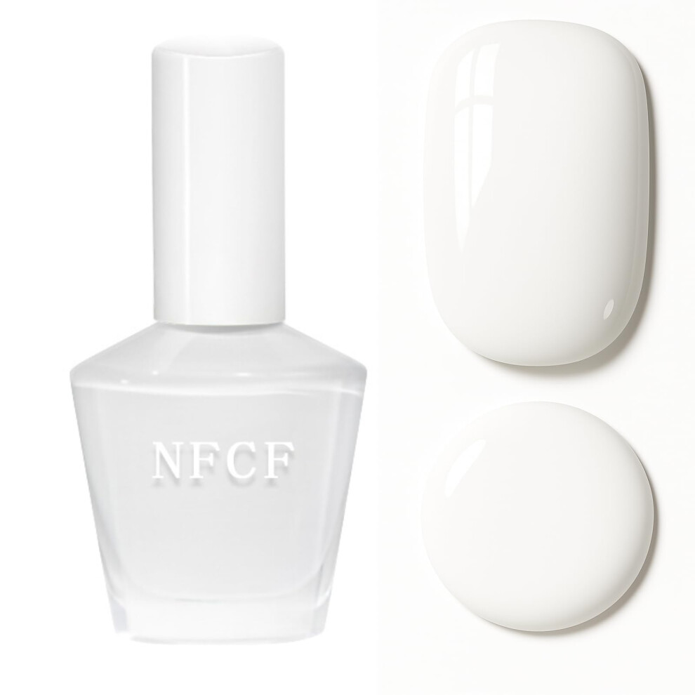 Salroal White Nail Polish - Pure White Nail Polish - Long Lasting Vegan Breathable Quick Dry Nail Varnish Â Waterproof French Manicure Nail Varnish