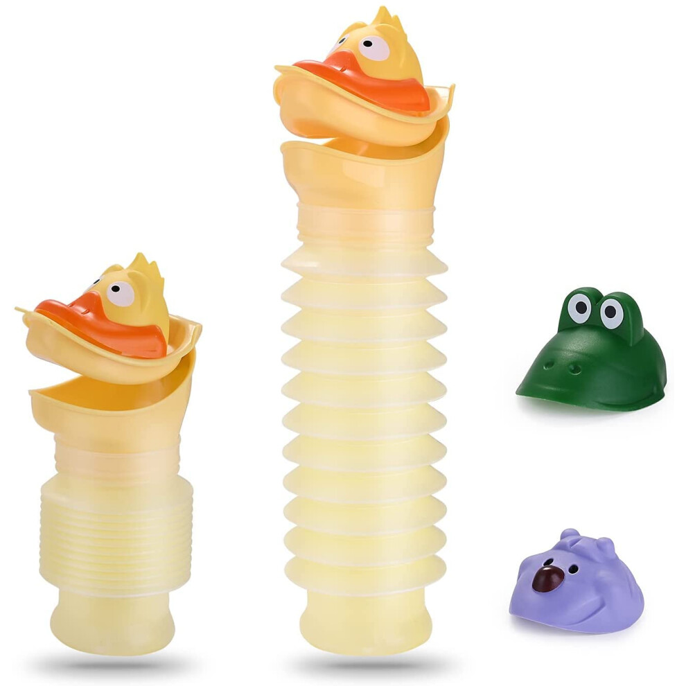 Voarge Portable Urinal For Kids, Cartoon Children Unisex Potty, Yellow, Practical Travel Toilet For Toddlers