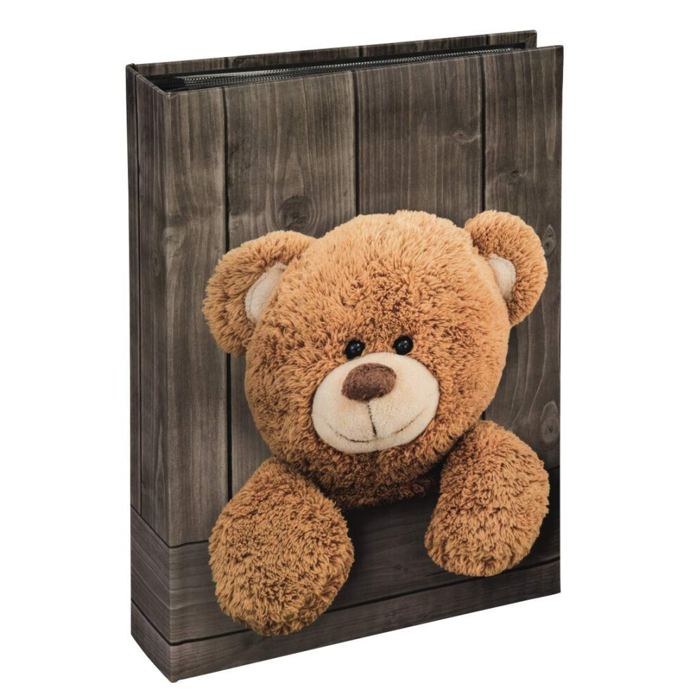 Hama "Batzi Memo Album, 100 Pages (50 Sheets), Fits 200 Photos In 10X15cm Format, Bear Black