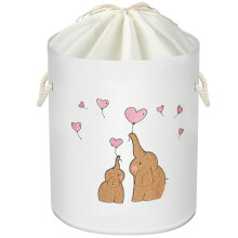 HOTUT Baby Laundry Basket,Kid Cotton Foldable Round Home Organizer Bin,Baby Laundry Hamper with handle,Toys Storage Bin for Kids Boys Girls Toys