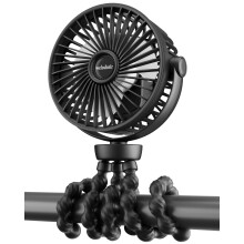 Portable Pram Fan, 5200 mAh Rechargeable Personal Fan, with 360