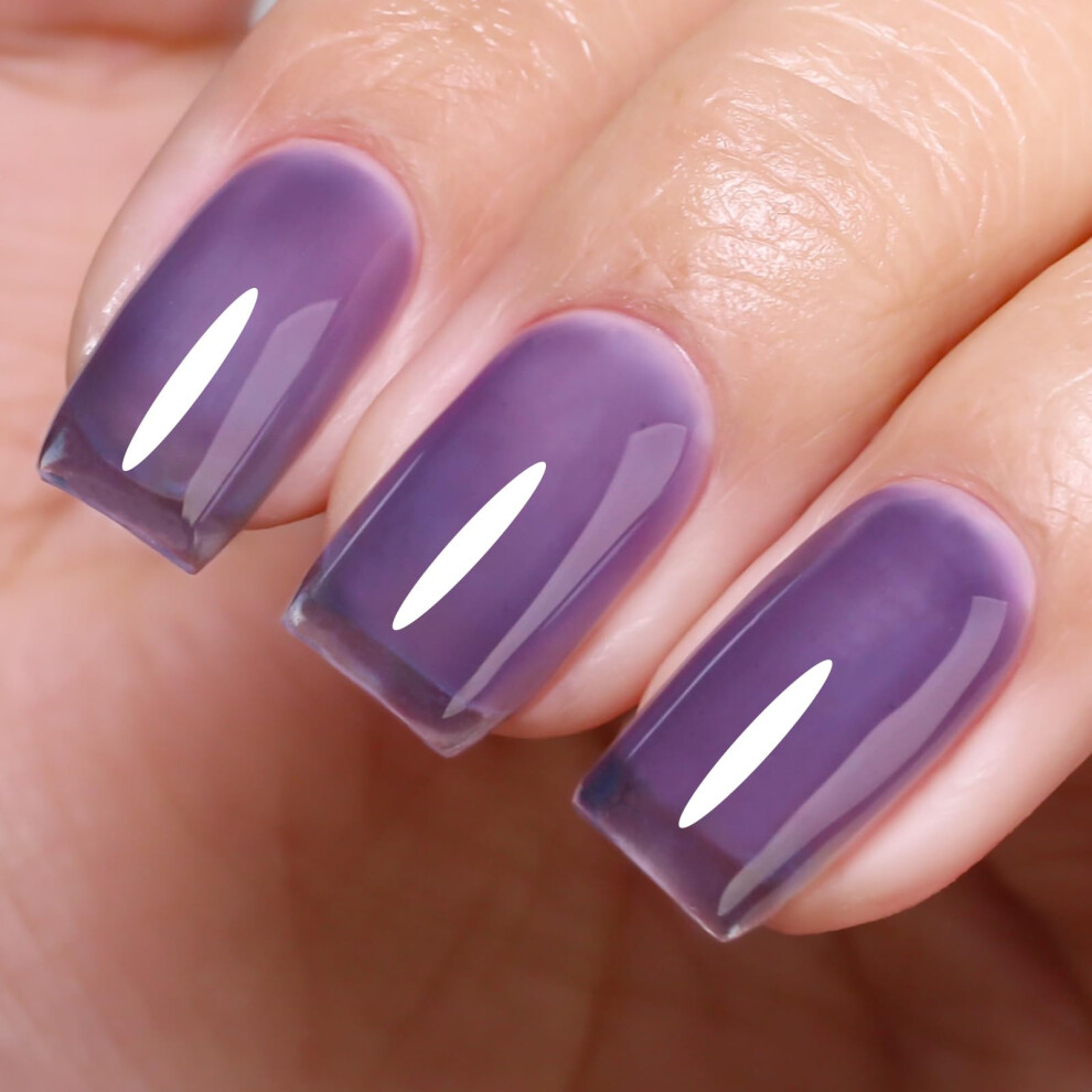 Imtiti Blue Midnight Jelly Gel Nail Polish, Sheer Translucent Uv Gel Polish For Nail Art Soak Off Uv Led 10Ml