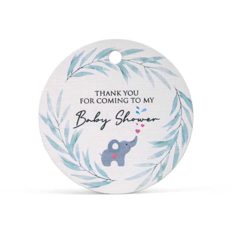 50Pcs Thank You For Coming To My Baby Shower Baby Elephant Theme Thank You Tags Favour Tags Summer-Ray