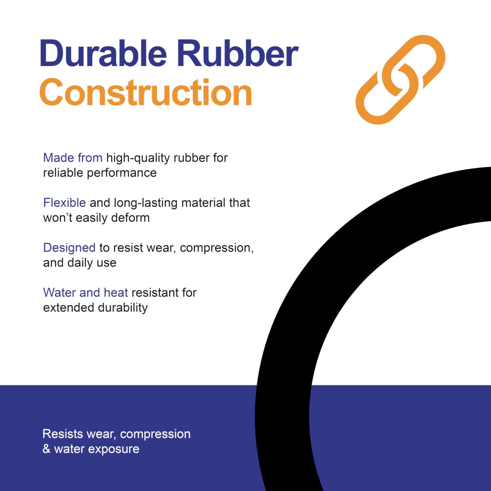 Plumbez 40Mm Trap Washers Â Rubber Seals For Basin & Sink Waste Traps Â Leak Prevention Replacement Washers Â Durable & Flexible Plumbing Spares 5051226603839