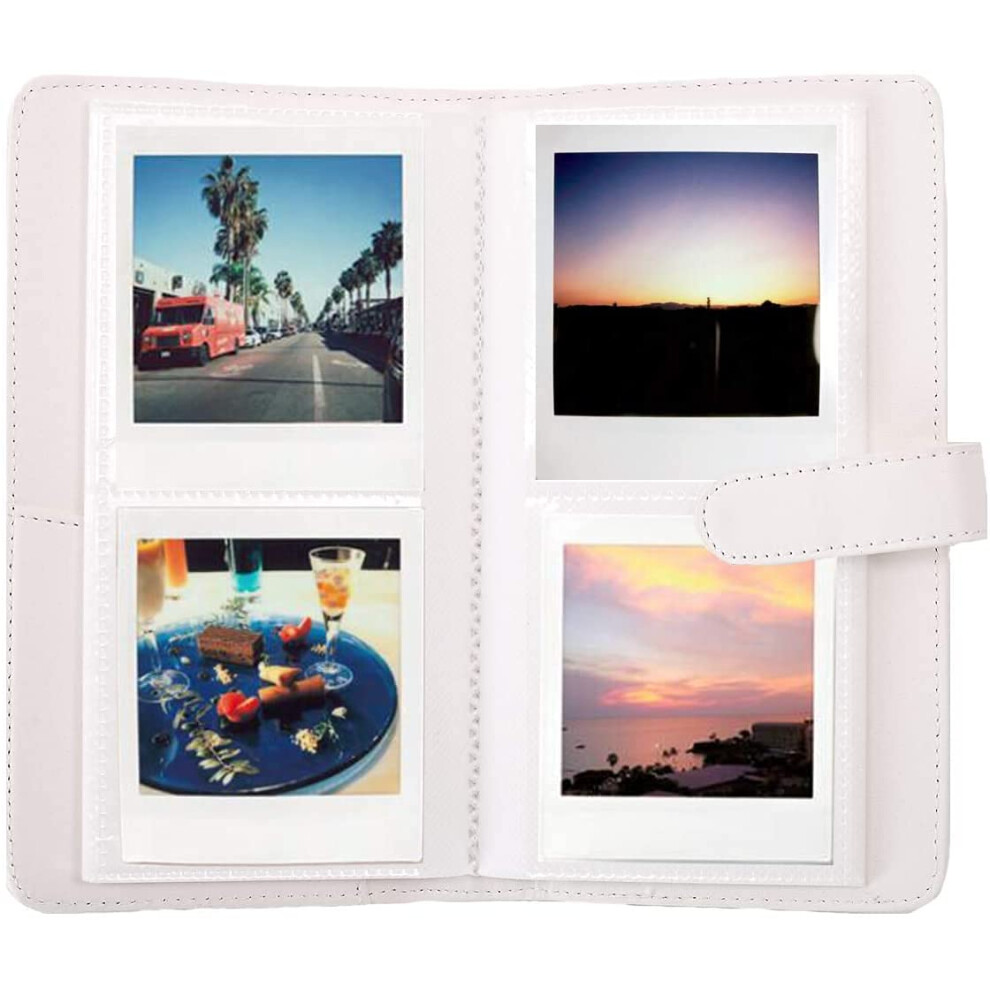 Mini Photo Album For Fujifilm Instax Square, 80 Pockets Premium Pu Leather Film Wallet For Instax Square Sq1/Sq10/Sq20/Sq6/Sq40 Camera Berfea