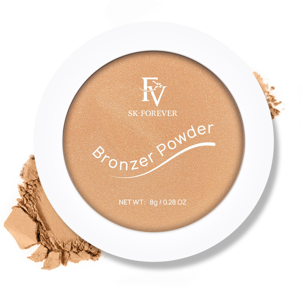 Fv Bronzing Powder, Long Lasting Talc-Free Silky Bronzer Powder, Sunkissed Natural Glow Matte Finish, Waterproof Bronzers For Women (Light Bronzer, 0.