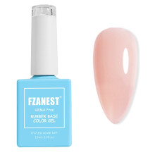 FZANEST Hema-Free Rubber Base Builder Gel, Sheer Nude Gel Nail Polish Natural French Tip Base Colors Nail Polish For Nails Strengthener Extension