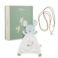 Kaloo - Doudou Mouse + Bola Necklace Set - Ideal Birth Gift - Pregnancy Gift - Softness and Harmony from Pregnancy