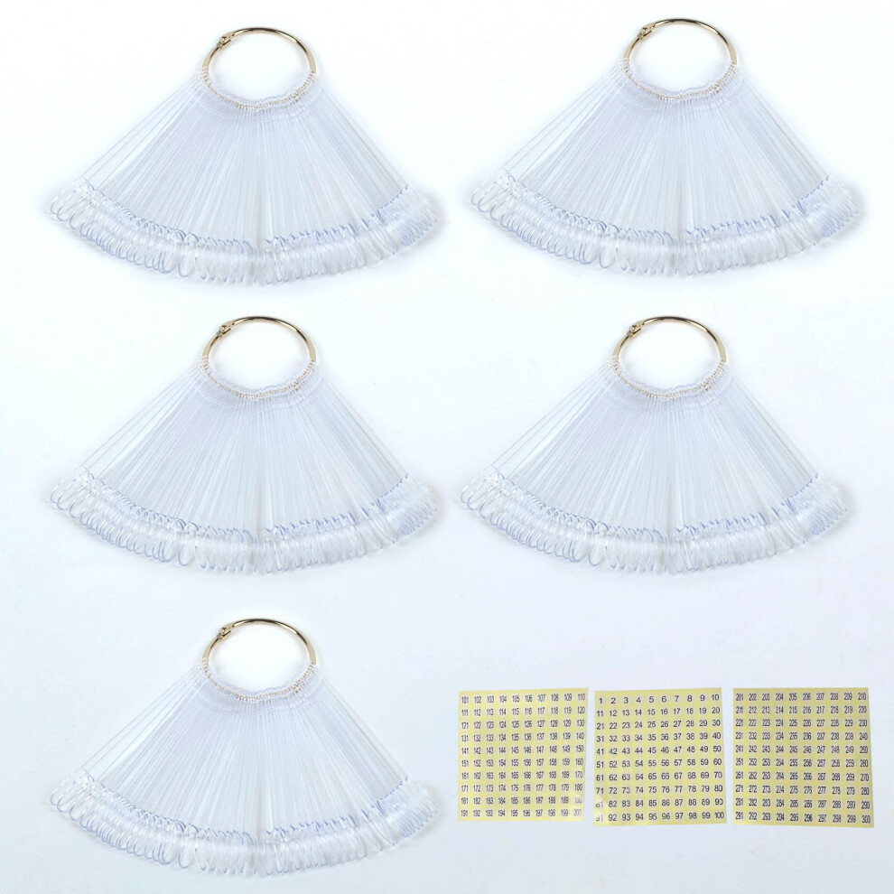 Sgykj 250 Pcs Plastic Nail Swatches Sticks, Clear Nail Swatch Sticks, Nnail Colour Display Tips
