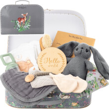 Luxury Newborn Baby First Christmas Organic Gift Set Hamper Baby Shower - UK Company - Little White Deer