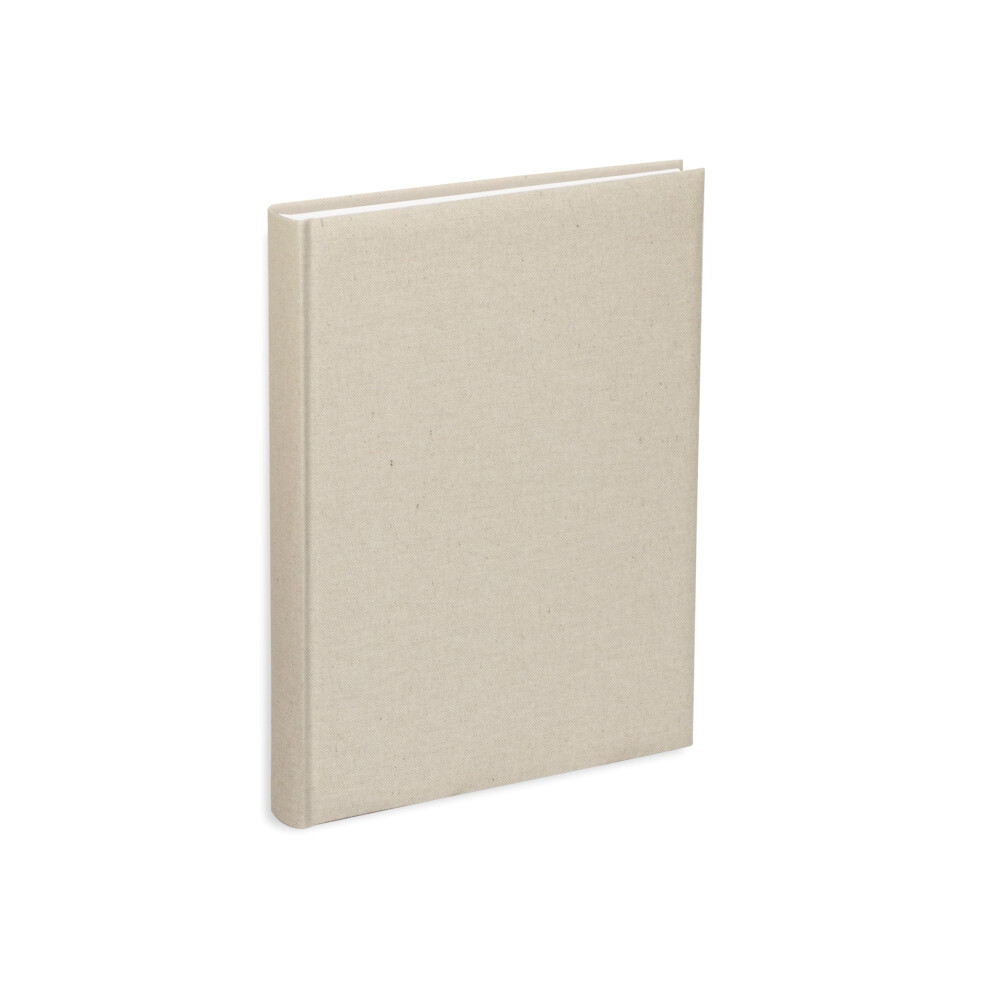 Photo Album With Pockets 21 X 28 Cm Holds 200 Photos 13 X 18 Cm, Cover In Ecru Linen Fabric Mareli