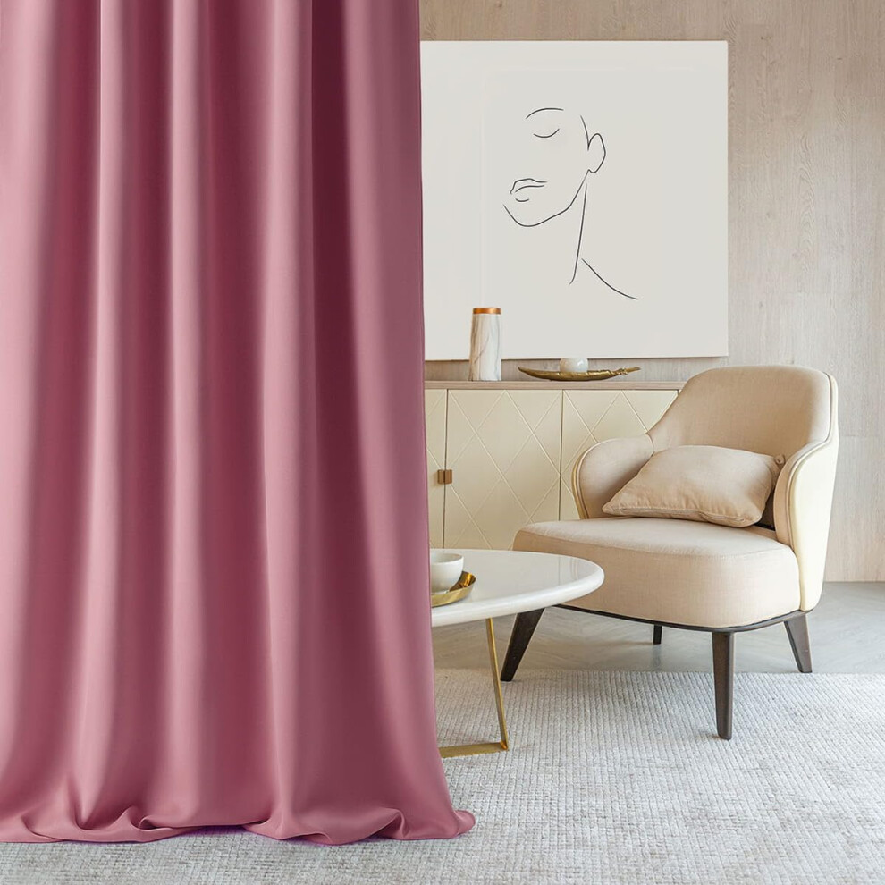 Room99 Aura Curtain With Rod Pocket 140 X 280 Cm Width X Height, Window Decoration, Curtains And Interior Draperies For Living Room, Bedroom
