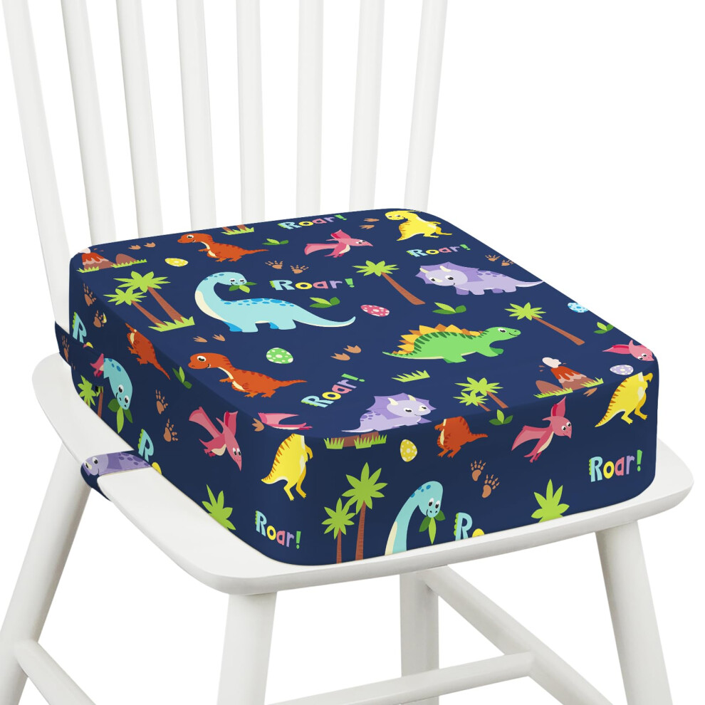 Omedecal Toddler Booster Seat For Dining Table, 10Cm Thick Strong Support Kids Booster Cushion With Adjustable Straps