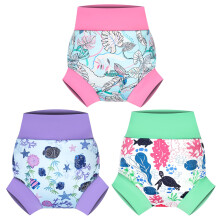 MOEMOE BABY Swim Nappy for Toddlers Swimming Nappy Reusable Nappies for Baby,Fish+Seaweed+Starfish,2-3 Years