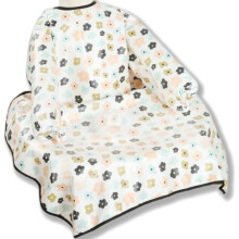 norinori Baby Bibs with Long Sleeves Specialized for Use in High Chair for 6 to 36 Months Toddlers, Waterproof Easy to Clean (black flower)