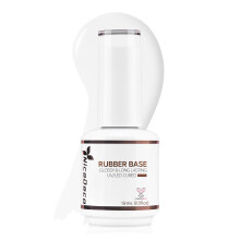Nicedeco 4 in 1 Rubber Base Gel for Nails, HEMA Free Clear Sheer Color UV LED Soak Off Polish, Elastic Nail Strengthen Enhance Base Coat 003