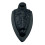Black Antique Keyhole Cover Escutcheon with Screws 2