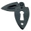 Black Antique Keyhole Cover Escutcheon with Screws 3