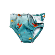 weVSwe Baby Boy Reusable Swim Nappy Newborn Washable Swimming Diaper Cover UV Protection Adjustable Snap Green Dinosaurs 18-24 Months