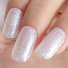 TUTUYU Mermaid Glitter White Gel Nail Polish,12ml UV/LED Soak Off Iridescent Shimmer Pearl White Sparkly Gel Polish for Nail Art Starter,Manicure