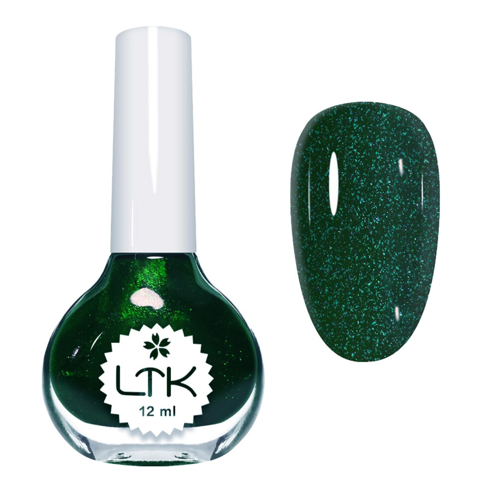 Clawrex Emerald Nail Polish Quick Dry - Green Glitter Nail Polish - Christmas Shimmer Green Holographic Nail Varnish