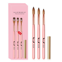 3 PCS Nail Brush Set, Professional Nail Art Brushes Size 8/10/14, Nail Brushes for Gel Nails 3D Nailcarving Acrylic Nail Brush Tool Set