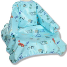 norinori Baby Bibs with Long Sleeves Specialized for Use in High Chair for 6 to 36 Months Toddlers, Waterproof Easy to Clean (plane)