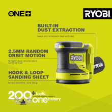 RYOBI 18V ONE+ 125mm Random Orbit Sander (Battery & Charger Excluded)