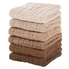 Unnivoll Muslin Cloths for Baby 100% Cotton Muslin Squares Baby Wash Cloth Baby Essentials for Newborn Boys Girls Large 30x30CM Extra Soft and