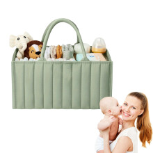 EliphonTowne Large Capacity Nappy Caddy Organizer - Beautiful Practical Baby Caddy Organizer, Multi Functional Nursery Storage Baskets