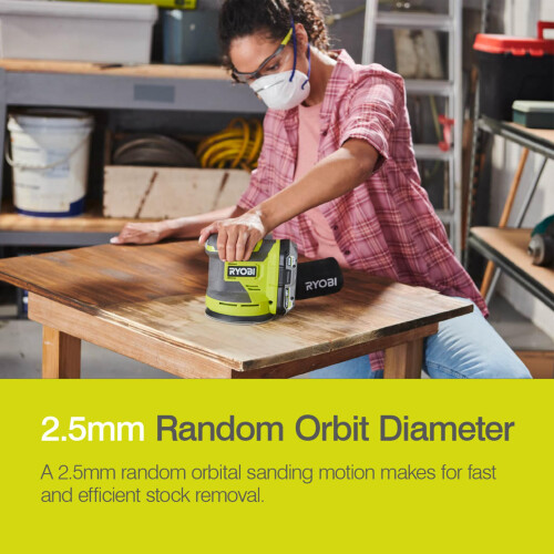 Ryobi RROS18-0 18V ONE+ Cordless Random Orbit Sander (Bare Tool)