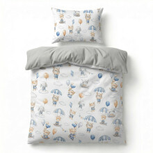 BABYSAFE Baby Cot Bed Duvet Cover Set Boys and Girls 135 X 100 with Toddler Pillowcase 40x60 Cm 100% Cotton