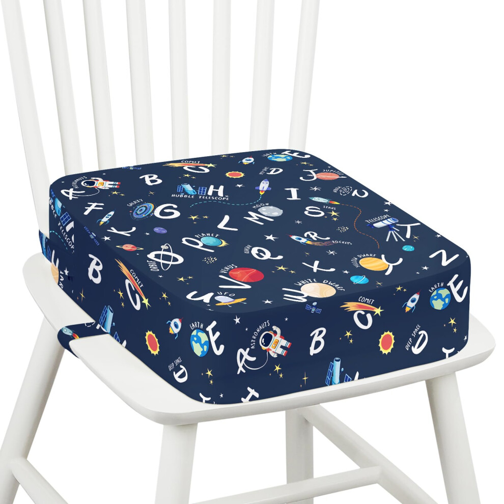 Omedecal Toddler Booster Seat For Dining Table, 10Cm Thick Strong Support Kids Booster Cushion With Adjustable Straps