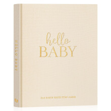 Lanpn Hello Baby First 5 Year Baby Diary for Girls Boys - Linen Hardcover Baby Diary to Enter Baby Book for New Parents