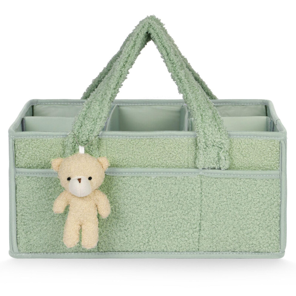 Nappy Caddy, Large Capacity Foldable Travel Diaper Organizer, With Compartments, For Wet Wipes And Baby Items Hagot