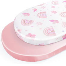 Unicorn Castle Basket Fitted Sheets,2 Pack Muslin Bassinet Sheets for Boys and Girls,Baby Crib Fitted Sheets Fit for Oval Rectangle Matress,8543