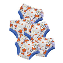Bambino Mio British Brand Toddler Reusable Potty Training Pants Cotton, 5 Pack, (3-4 Years), Fuzz, Boys and Girls, for Baby
